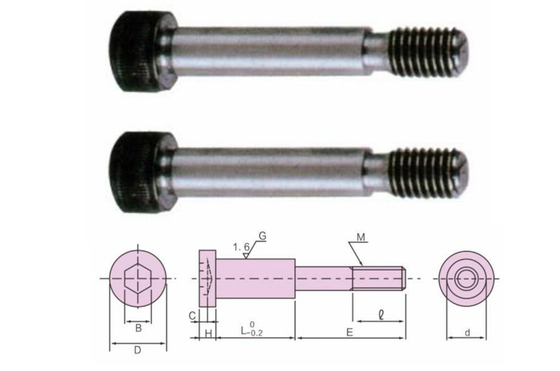 A categoria 8,8 10,9 encanta o tipo métrico principal de Bolts Male Screw do espadelador do RUÍDO do parafuso de ombro