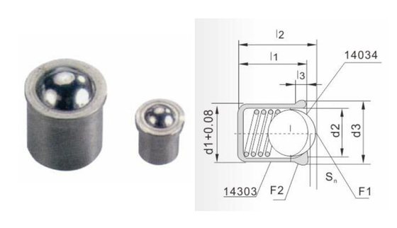 Tipo MISUMI 1,4305 da chave do hexágono de Allen Key Spring Ball Plunger