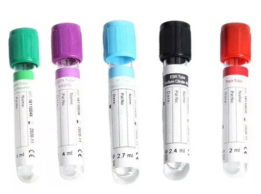 Múltiplo médico descartável 13*75mm 16*100mm do tubo da coleção do sangue do vácuo do ANIMAL DE ESTIMAÇÃO
